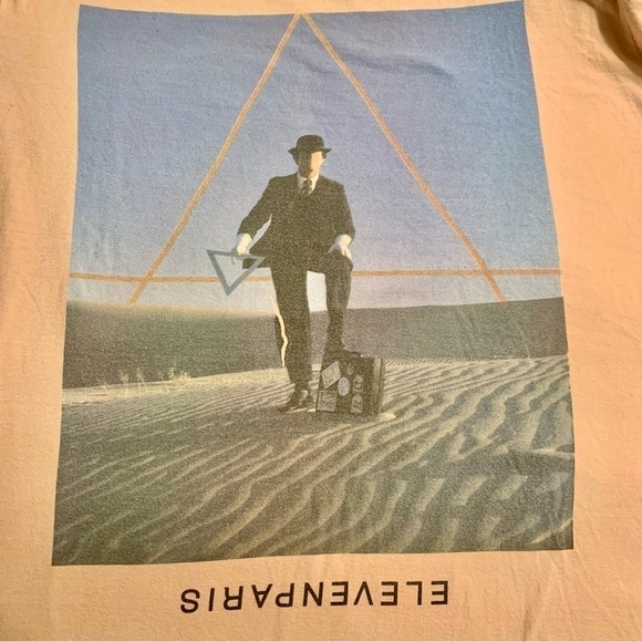 ElevenParis T-Shirt XL Pink Print 100% Cotton Lightweight Short Sleeves French - Picture 9 of 14